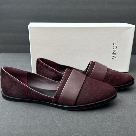 Stylish Vince. 'Fig' Color Calf Hair 'Mason' Loafer Flats size 7.5M - Picture 4 of 10